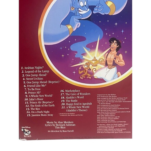 1992 Disney ALADDIN Soundtrack CD Collector's Series ~ Lenticular Art - Picture 9 of 15